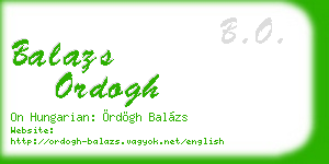 balazs ordogh business card